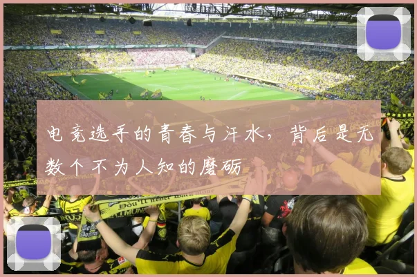 电竞选手的青春与汗水,背后是无数个不为人知的磨砺